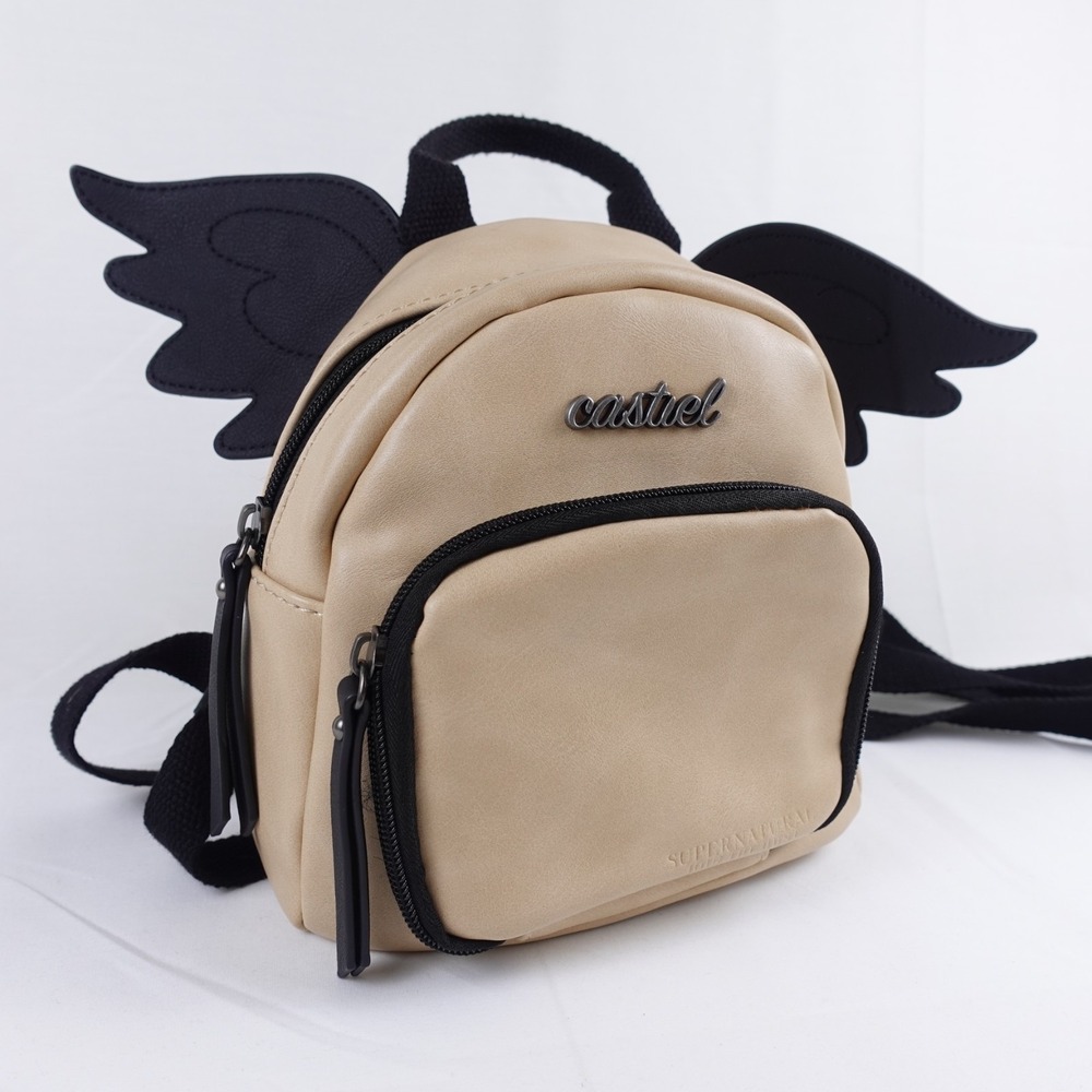 Supernatural Winchester Bros Join Hunt Castiel Angel Wing Bag Mini Backpack 7"